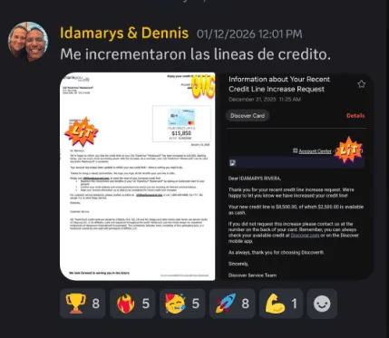 Mensaje de Idamarys & Dennis en la comunidad de Rich By Credit